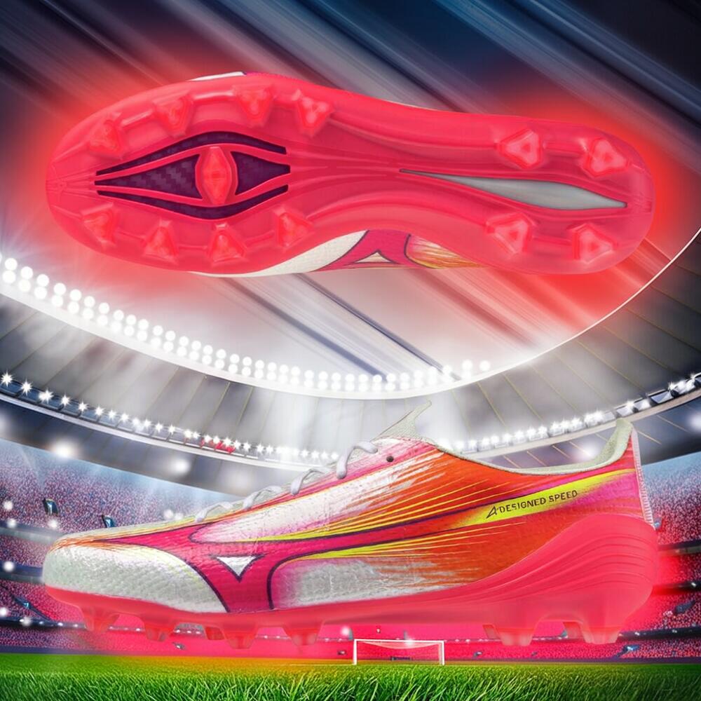 樂天商城 - ミズノアルファ3 エリート MIZUNO P1GA266264 MIZUNO α III ELITE [サッカースパイク エンジニアードフィットウーブン皮革 ALPHA カーボン反発素材 ミズノ特約店モデル]