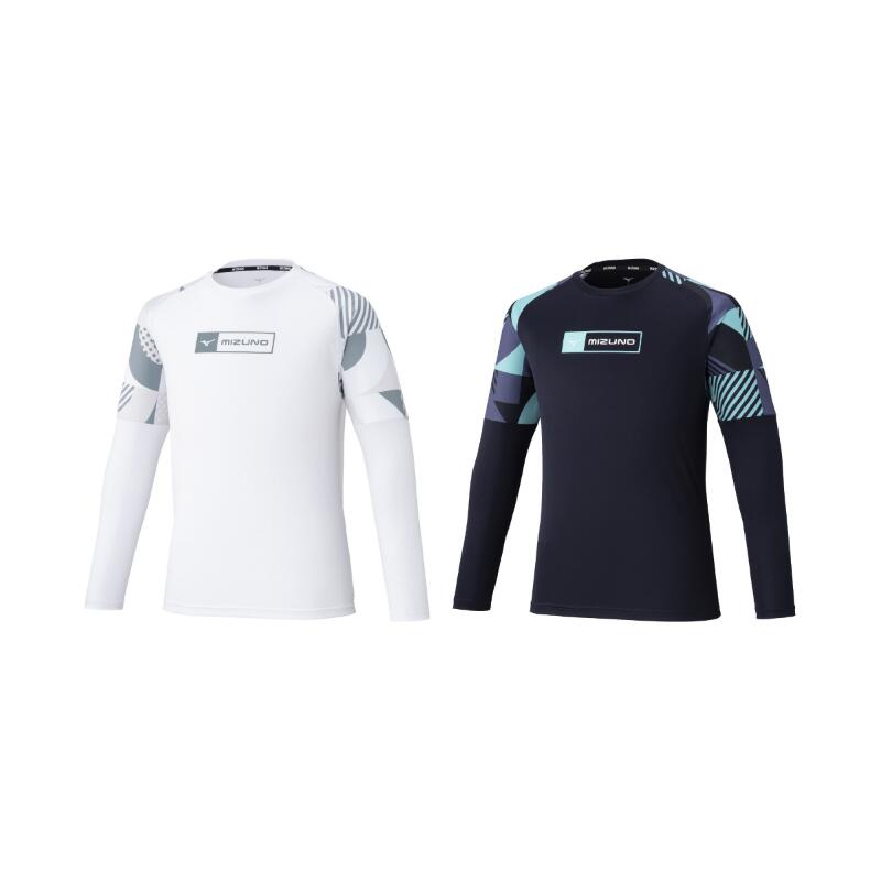 ミズノ Tシャツ(長袖) ユニセックス 62JAC048 01カラー(ホワイト) 14カラー(ネイビー) ［Mizuno 長袖 メンズ レディース ］