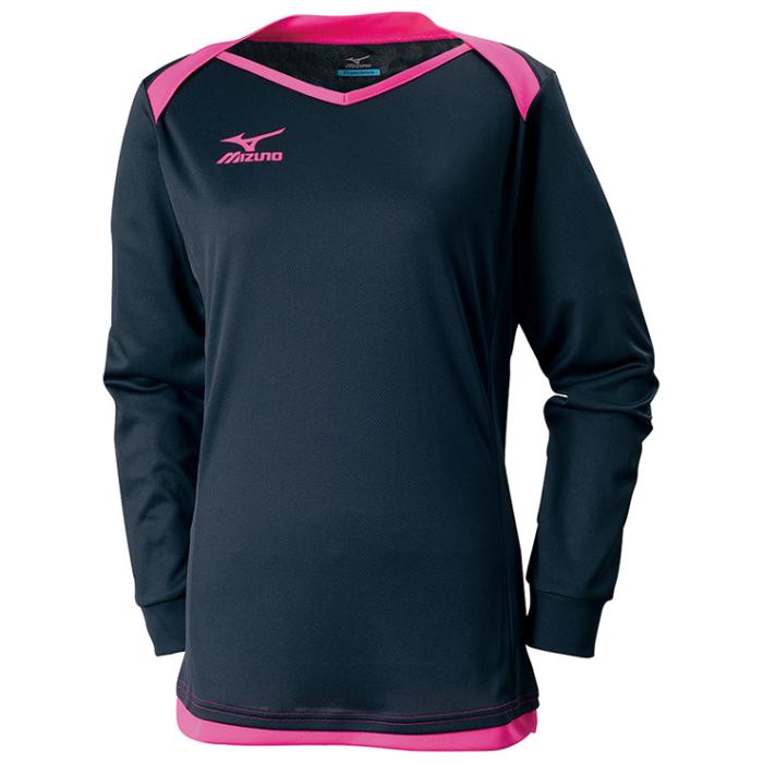 【送料無料】ロングTシャツ MIZUNO ミズノ V2MA7791 97カラー(ブラック×ベリーピンク)プラクティスシャツ[レディース][ バレーボール]