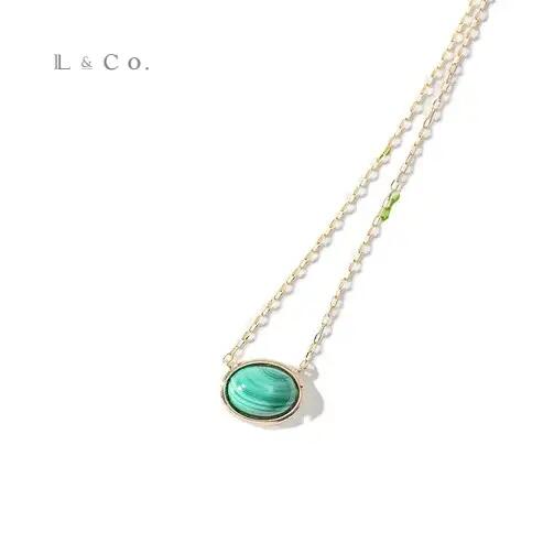 L&Co.K10マラカイトネックレ...