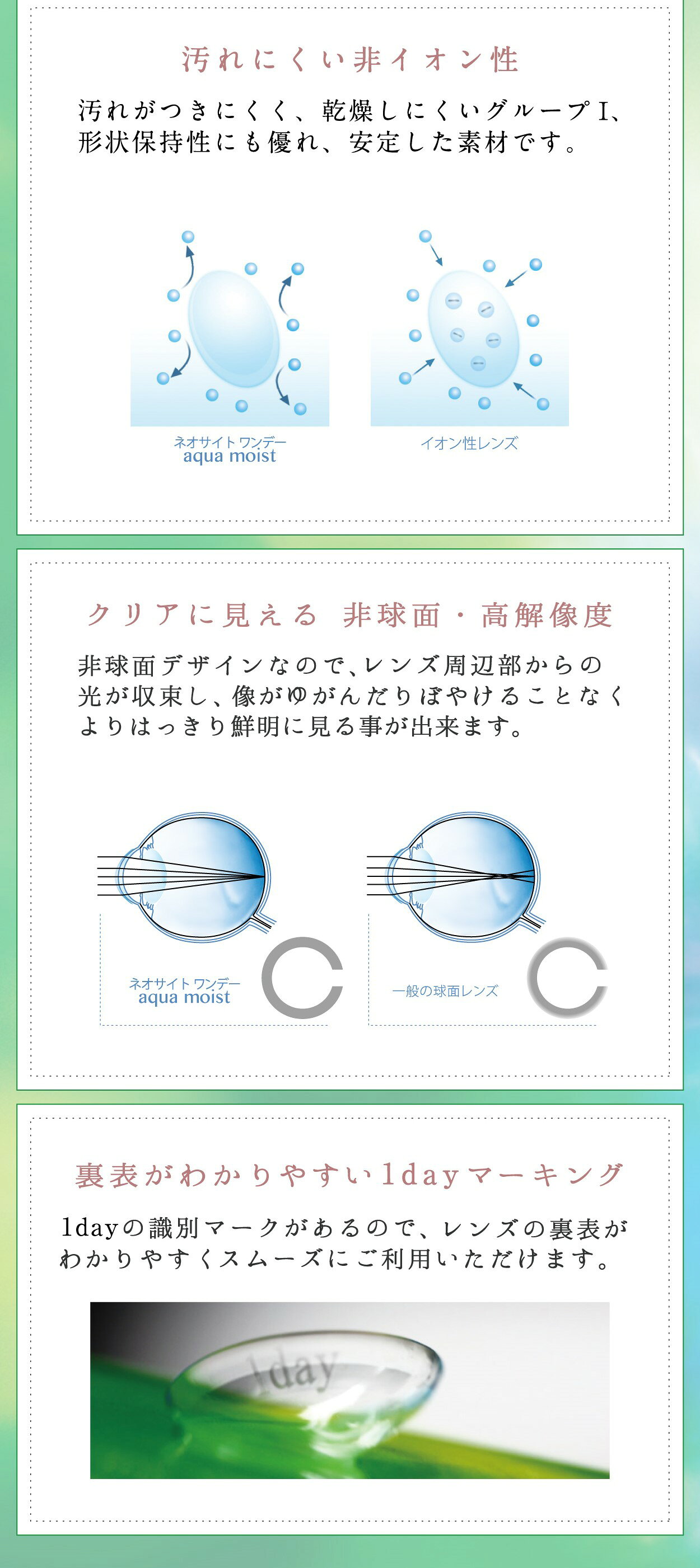 村田時計店楽天市場店のネオサイトワンデー アクアモイスト ×2箱セット コンタクトレンズ クリア 1day ワンデー 使い捨て ソフト アイレ 人気 ナチュラル メンズ レディース 有名人 ギフト プレゼント クリスマス 誕生日 記念日 贈り物 人気 おしゃれ ペア 祝い セール 結婚式 お呼ばれ｜アングル3