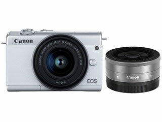 CANON キヤノン EOS M200・ダブルレンズキット(ホワイト) ミラ−レスカメラ 3700C019