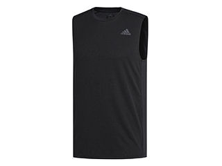 adidas/アディダス RESPONSE オウン ザ ラン ノースリーブTシャツ 2XOサイズ ブラック FRP76-DQ2530