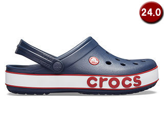 【在庫限り】 クロックス crocs クロックバンド ボールド ロゴ クロッグ 24.0cm ネイビー/ペッパー 206021-4CC-M6W8