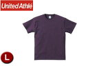 United Athle/ユナイテッドアスレ 500101C 5.6オンスTシャツ アダルトサイズ 【L】 (マットパープル)