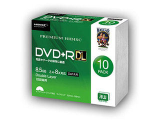 HIDISC HIDISC DVD+R DL 8{Ή 8.5GB 1 f[^L^p CNWFbgv^Ή10@XP[X HD