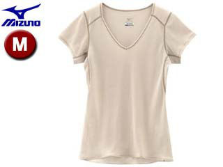 mizuno/ミズノ A2JA4205-49 レディース ドライベクター Uネック 半袖シャツ 【Mサイズ】 (ベージュ)