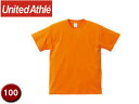 United Athle/ユナイテッドアスレ 500102C 5.6オンスTシャツ キッズサイズ 【100】 (オレンジ)