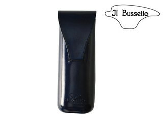 Il Bussetto/イルブセット Glasses case／メガネケース　【ネイビー】　 (縦) 眼鏡　ケース　革小物　牛革　ギフト　プレゼント