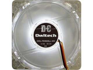 Owltech/オウルテック PCケース用LEDファン 80mm ホワイト OWL-FE0825LL-WH