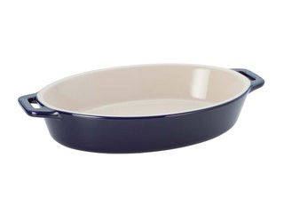 staub/ストウブ オーバルディッシュ　37／40511−161　ブルー プロユース（業務用）として販売されている国内正規販売ルートの商品です。家庭用に付属されている生涯保証書（シリアルナンバー）は付属されておりません。予めご了承ください。