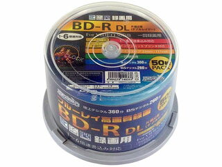 HIDISC/ハイディスク 録画用BD-R DL 50GB 1-6倍速対応 50枚 HDBDRDL260RP50