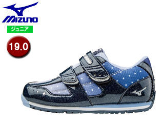 mizuno/ミズノ K1GD1735-28 ビーズキララ3 キッズシューズ 【19.0】 (ネイビー×シルバー)