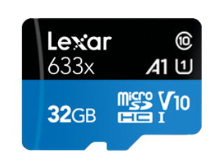 Lexar LT[ LSDMI32GBB1JP633A@High-Performance 633x 32GB microSDHC UHS-I J[h őǍ95MB bsAClass10 UHS- U1AA1AV10