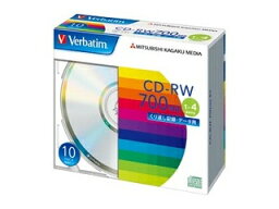 Verbatim/バーベイタム データ用CD-RW 700MB 1〜4倍速 10枚スリムケース SW80QU10V1