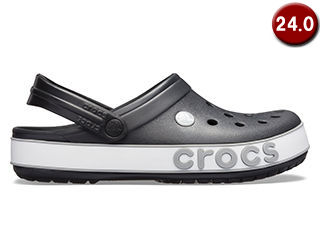 crocs/クロックス クロックバンド ボールド ロゴ クロッグ 24.0cm ブラック/ライトグレー 206021-02G-M6W8