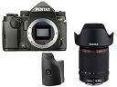 PENTAX/ペンタックス KPボディキット(ブラック)+グリップM+【アウトレット】DA 16-85mmF3.5-5.6ED DC WRセット【kpset】 ※交換レンズは『新品アウトレット』です