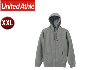 United Athle/ユナイテッドアスレ 10.0オンス T/Cスウェット フルジップパーカ（裏起毛）アダルト 【XXL】 （ヘザーグレー）