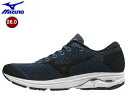 mizuno/ミズノ J1GC1829-25 WAVE KNIT R2 ランニングシューズ 【26.0】 （ネイビー×ブラック）