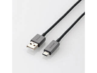 ELECOM/エレコム USB2.0ケーブル(カラフル、A‐C) 1.2m MPA-FACCL12BK ブラック