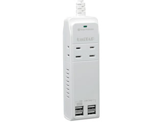 Princeton/プリンストン 4ポートUSB給電機能付4個口OAタップ(ホワイト) PPS-UTAP5WH