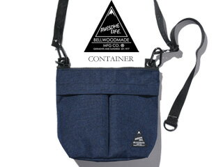 BELLWOODMADE/ベルウッドメイド るるぶ掲載サコッシュ！■ショルダーバッグ【ネイビー】■CONTAINER CORDURA アウトドア　フェス　イベント　旅行　バッグ　鞄　ショルダー