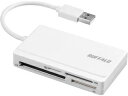 BUFFALO バッファロー USB2.0 マルチカードリーダー ケーブル収納モデル ホワイト BSCR300U2WH