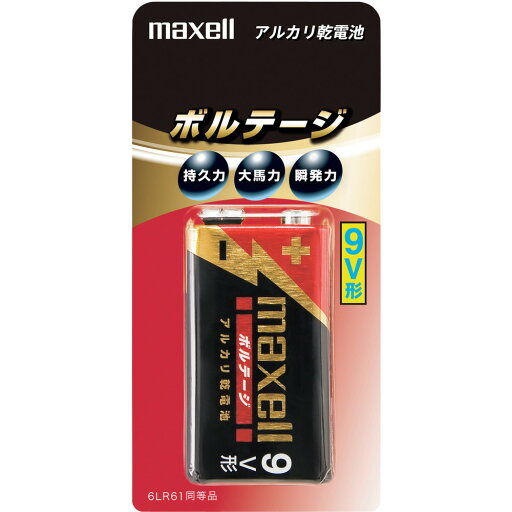 maxell/マクセル アルカリ乾電池「ボルテージ」 9V形 6LF22(T)1B maxell/マクセル アルカリ乾電池「ボルテージ」 9V形 6LF22(T)1B