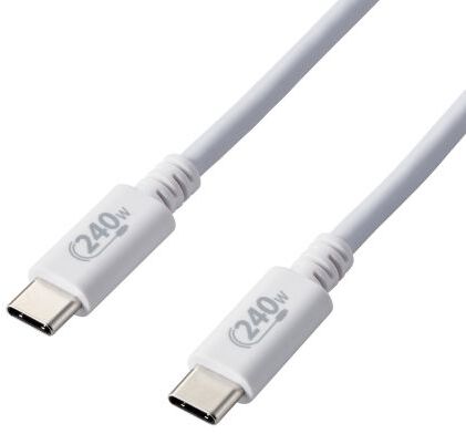 ELECOM エレコム USB2.0ケーブル/C-Cタイプ/認証品/USB Power Delivery対応/240W/2.0m/ホワイト U2C-CCPE20NWH ELECOM エレコム USB2.0ケーブル/C-Cタイプ/認証品/USB Power Delivery対応/240W/2.0m/ホワイト U2C-CCPE20NWH