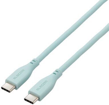 ELECOM エレコム USB Type-C to USB Type-Cケーブル/USB PD対応/なめらか/2.0m/パールグリーン MPA-CCSS20GN