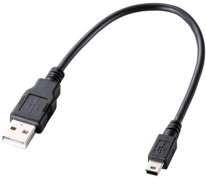 ELECOM エレコム U2C-GMM025BK ゲーム機用USB2.0ケーブル（A - miniBタイプ） ブラック 0.25m