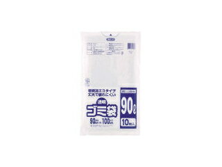 Watanabe/ワタナベ工業 透明ゴミ袋(再生原料タイプ)90L (10枚入) U-90