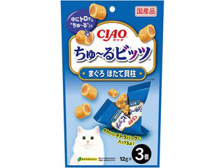 INABA いなばペットフード CIAO ちゅ〜るビッツ まぐろ ほたて貝柱入り 12g×3袋