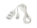 BUFFALO バッファロー 2ピン式電源タップ 3個口タイプ 1m ホワイト BSTAPST2310WH(2)