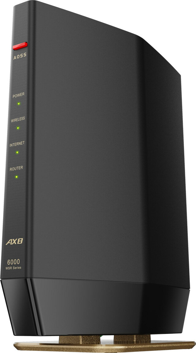 BUFFALO バッファロー Wi-Fi 6(11ax)対応無線LANルーター 4803+1147Mbps IPV6 WSR-6000AX8P/DMB マッドブラック 単品購入のみ可（同一商品であれば複数購入可）クレジットカード決済 代金引換決済のみ