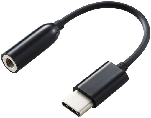 ELECOM エレコム Type-C-4極イヤホン端子変換ケーブル/ブラック EHP-C35BK ELECOM エレコム Type-C-4極イヤホン端子変換ケーブル/ブラック EHP-C35BK