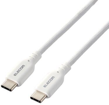 ELECOM エレコム USB Type-Cケーブル/USB PD対応/シリコンメッシュタイプ/2.0m/ホワイト MPA-CCSSM20WH ELECOM エレコム USB Type-Cケーブル/USB PD対応/シリコンメッシュタイプ/2.0m/ホワイト MPA-CCSSM20WH