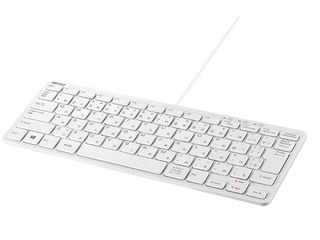 BUFFALO バッファロー USB接続 有線コンパクトキーボード ホワイト BSKBU300WH