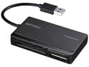 BUFFALO バッファロー USB2.0 マルチカードリーダー UHS-I 対応ケーブル収納モデル ブラック BSCR500U2BK(2)