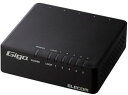 ELECOM エレコム Giga対応スイッチングHub/5ポート/プラスチック筐体/電源外付モデル/ブラック EHC-G05PA4-B(2)