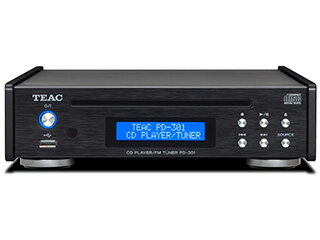 【当店はTEAC製品正規販売店です】 TEAC ティアック PD-301-X/B(ブラック)　ワイドFMチューナー搭載CDプレーヤー PD301