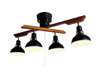 TAKIZUMI/タキズミ GL4020RSBK(ブラック) ロッドスポット LED電球×4灯【～6畳】