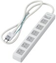 ELECOM エレコム タップ/3P6個口/差込口2P/一括スイッチ/マグネット/1m T-T10-3610WH/RS