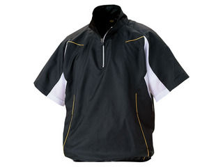 ゼット ZETT BOV515H-1911 半袖ハーフジップジャンパー 【XO】 （ブラック×ホワイト）