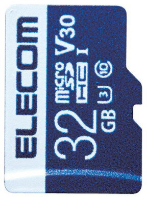 ELECOM GR f[^microSDHCJ[h UHS-I U3 V30 32GB MF-MS032GU13V3R