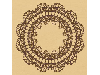 ARTE アルテ ウッドスタンプ　G　柄：ドイリーレース　WS-G-08 【スタンプ】【はんこ】【手作り】【デコレーション】【message】【card】