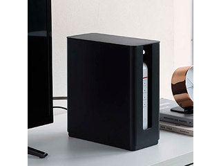 YAMAZAKI 山崎実業 重ねられるスリム蓋付きルーター収納ケース スマート ブラック