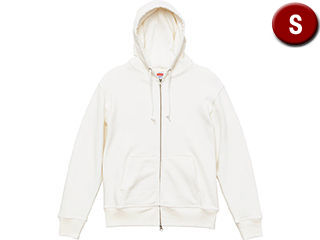 United Athle/ユナイテッドアスレ 12.7オンス ヘヴィーウェイト スウェット フルジップ パーカ Sサイズ (オフホワイト)