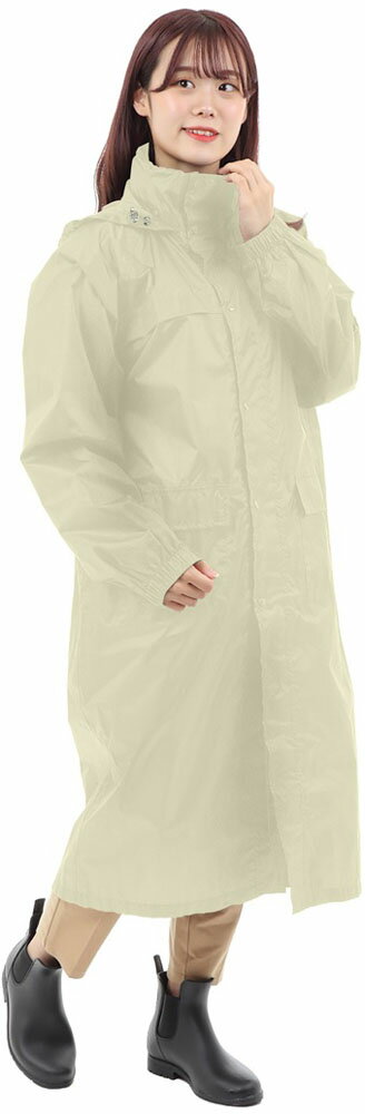 アウトドアプロダクツ OUTDOOR PRODUCTS 【ユニセックス】合羽 レインウェア 雨具 防水サイクルベンチコート 04000466 【ベージュ】【Lサイズ】