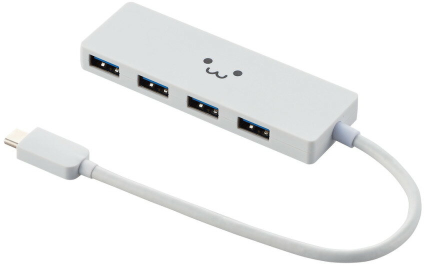 ELECOM エレコム USB3.1(Gen1)HUB/Type-C/Aメス4ポート/バスパワー/15cmケーブル/ホワイトフェイス U3HC-A429BWF